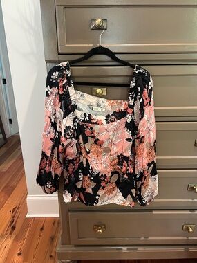 Spartina 449 Cora Silk square neck blouse
